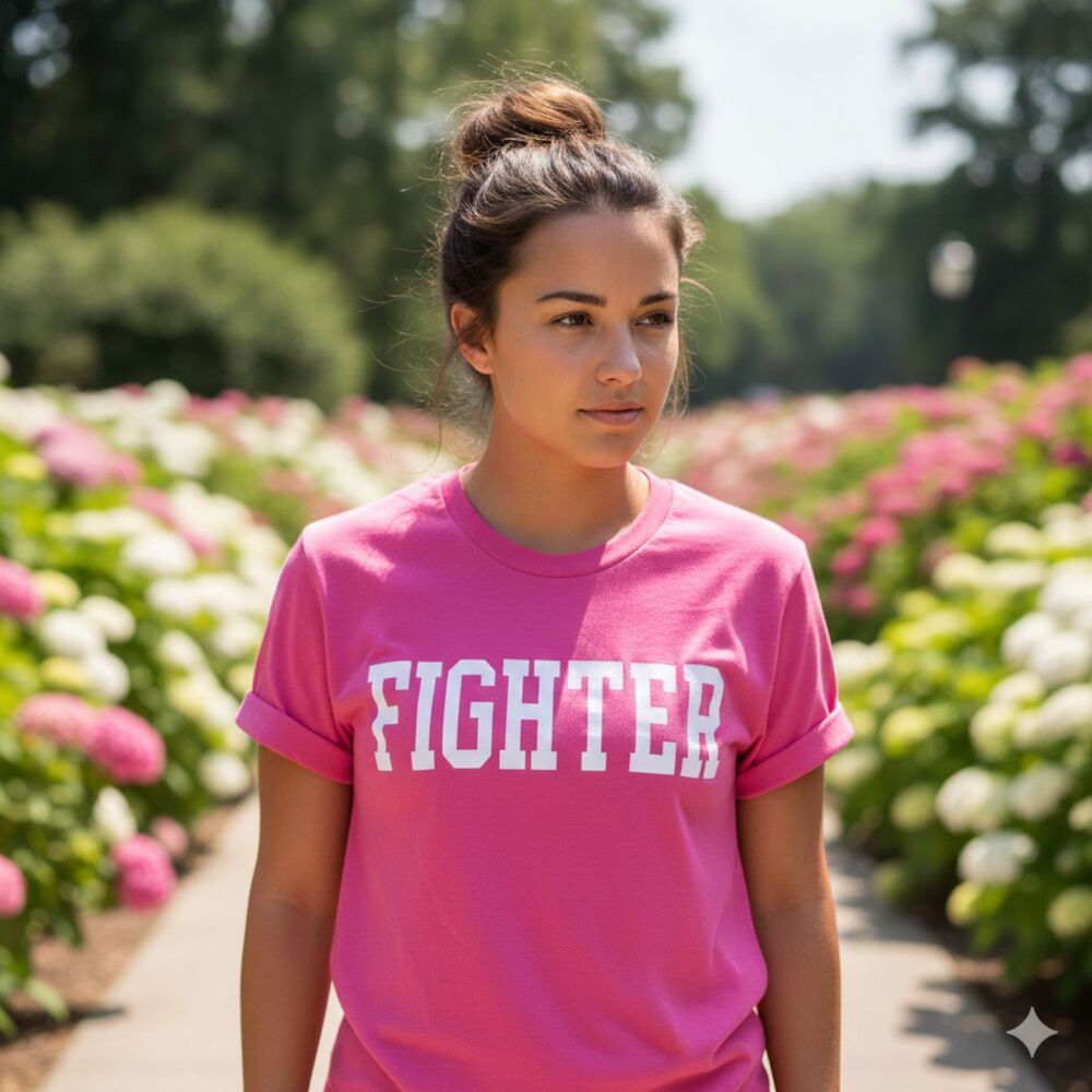 Women's Breast Cancer Fighter T-shirt 2XL